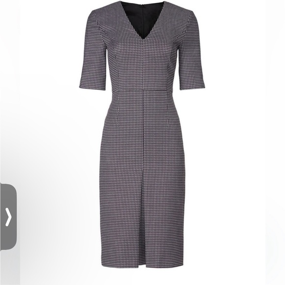 HUGO Boss geometric print short sleeve pencil dress - Picture 2 of 4